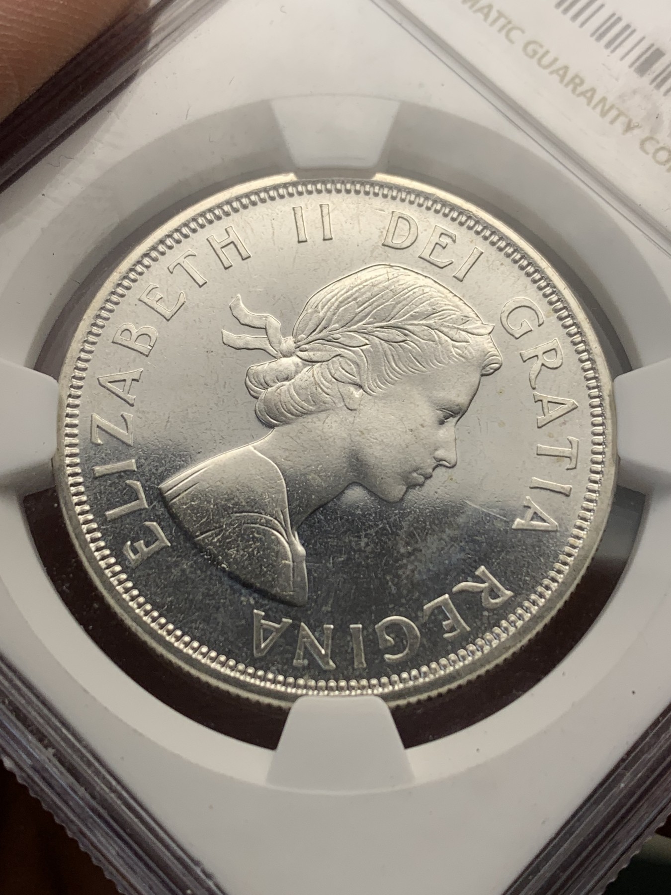 《竞宝斋》第205场-周日，周一 2场 (全场包邮) NGC PL65 加拿大1964年夏洛特敦和魁北克会议100周年纪念银币