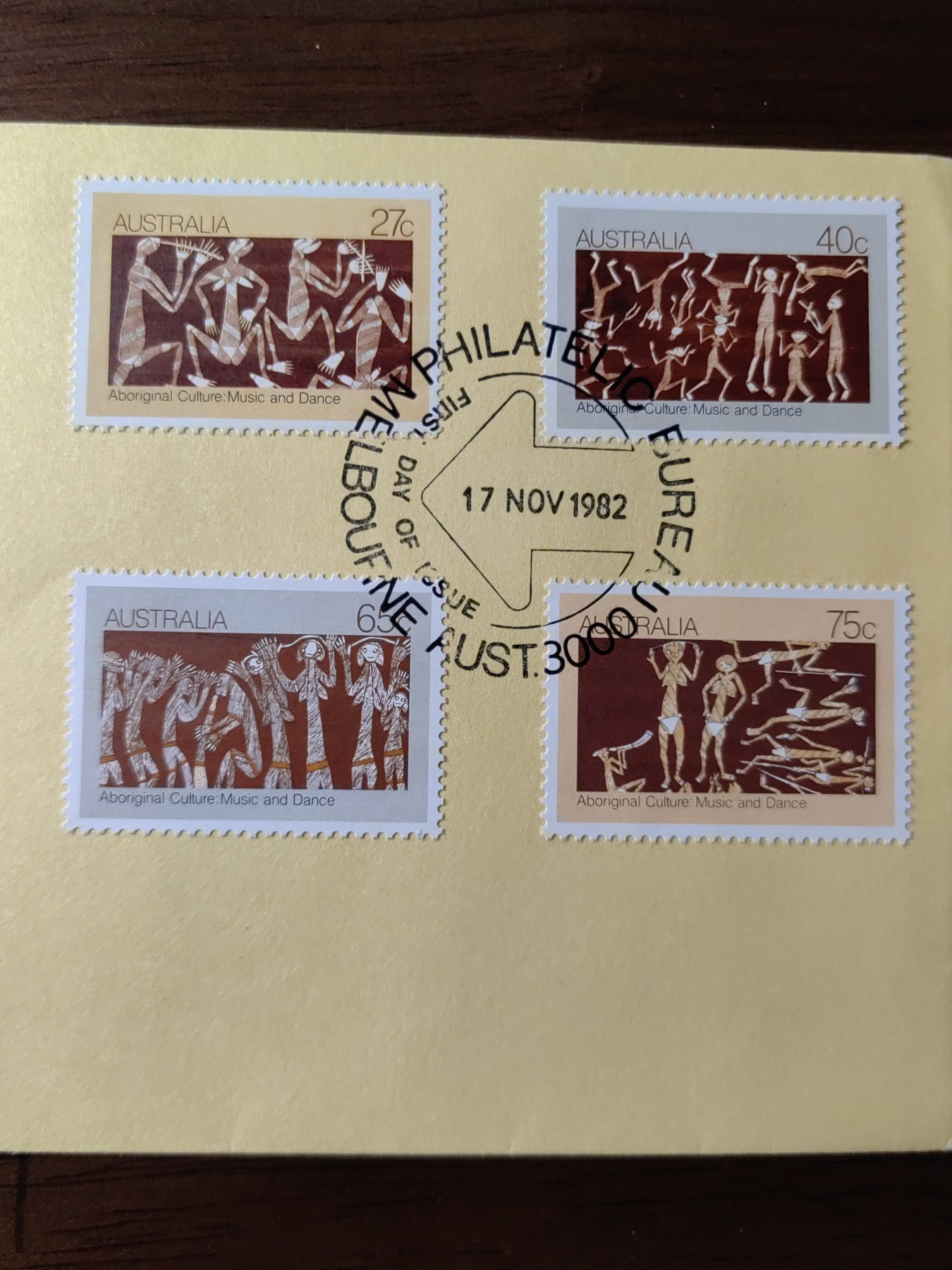 外国邮品精品专场（秒杀）第①③场 澳大利亚1982  大洋洲原始部落舞蹈