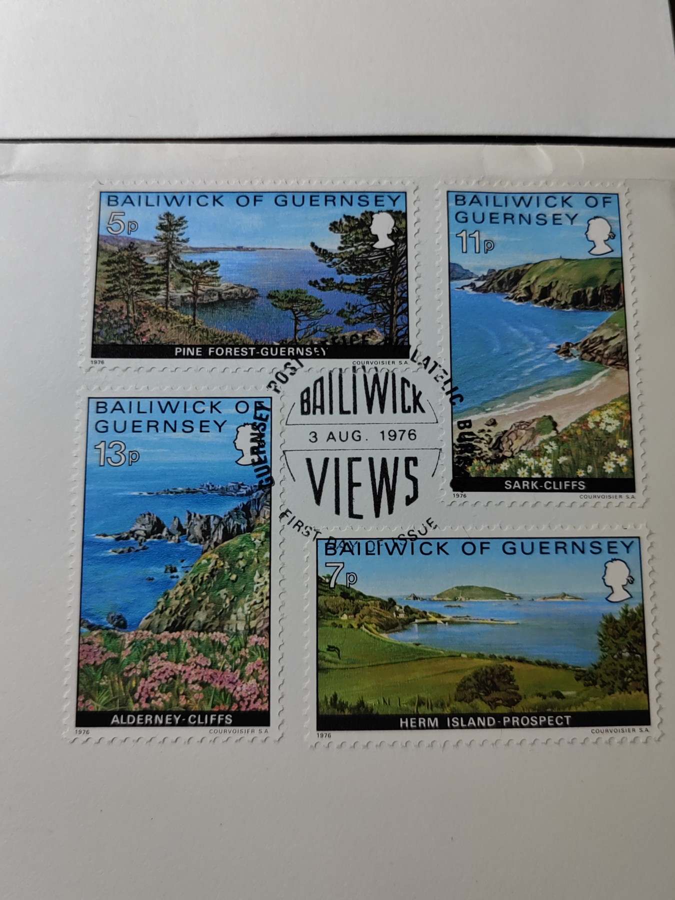 外国邮和小本票精品专场（秒杀和拍卖）第①⑥场 根西岛1976  海岸风景 自然风景 眺望 4全