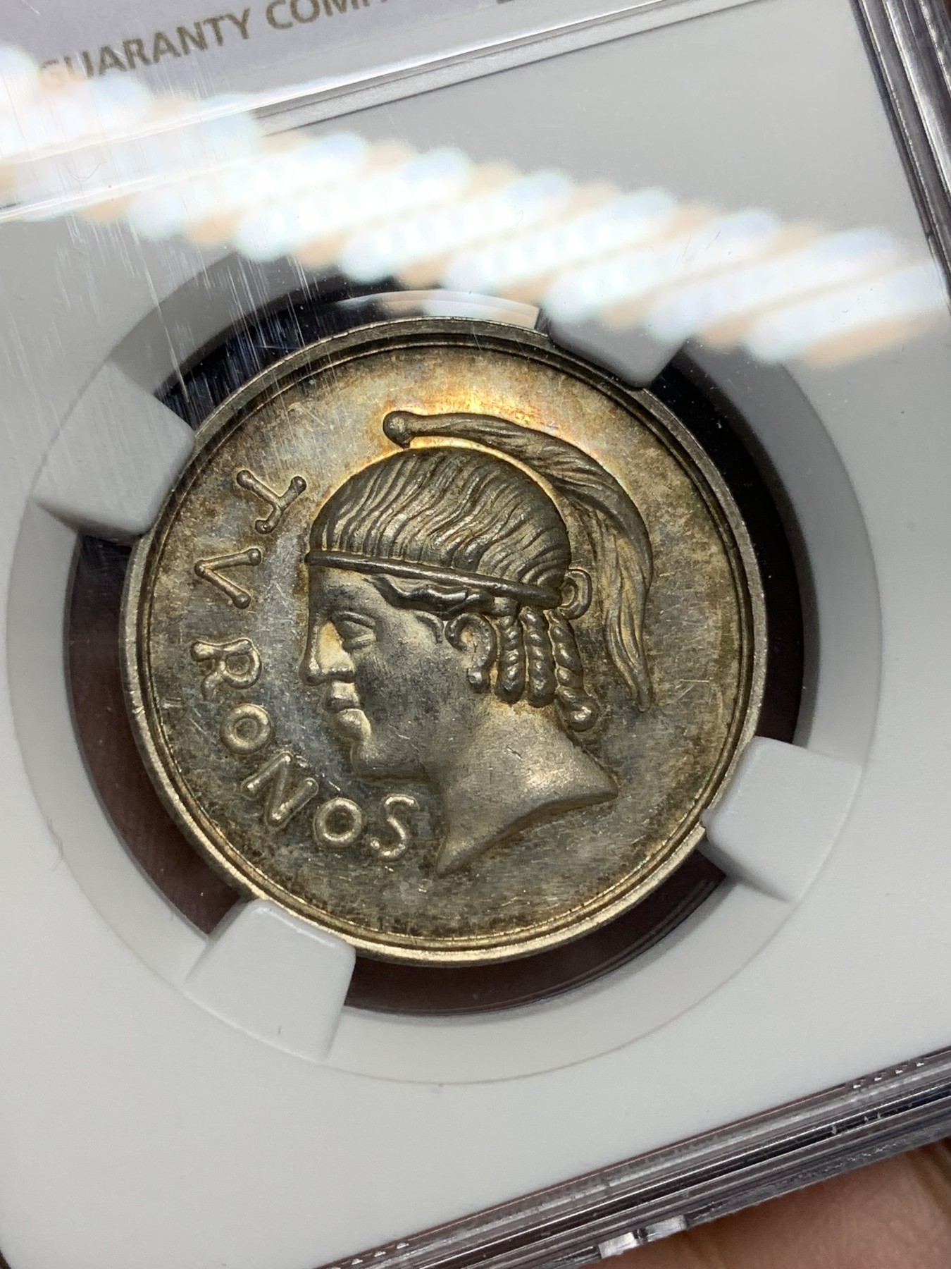 《竞宝斋》第205场-周日，周一 2场 (全场包邮) NGC MS63  1841年法国考古协会银章代用币 稀少品种 顶级品相