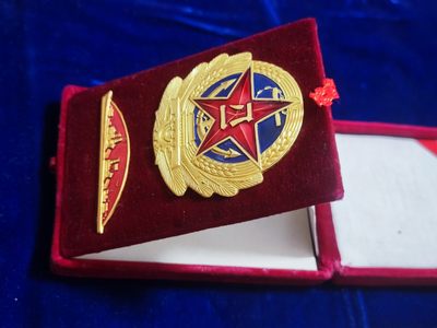 世界精品徽章拍卖-节后首场 不知名海军纪念章，原盒，军徽下面应该是艘051级驱逐舰