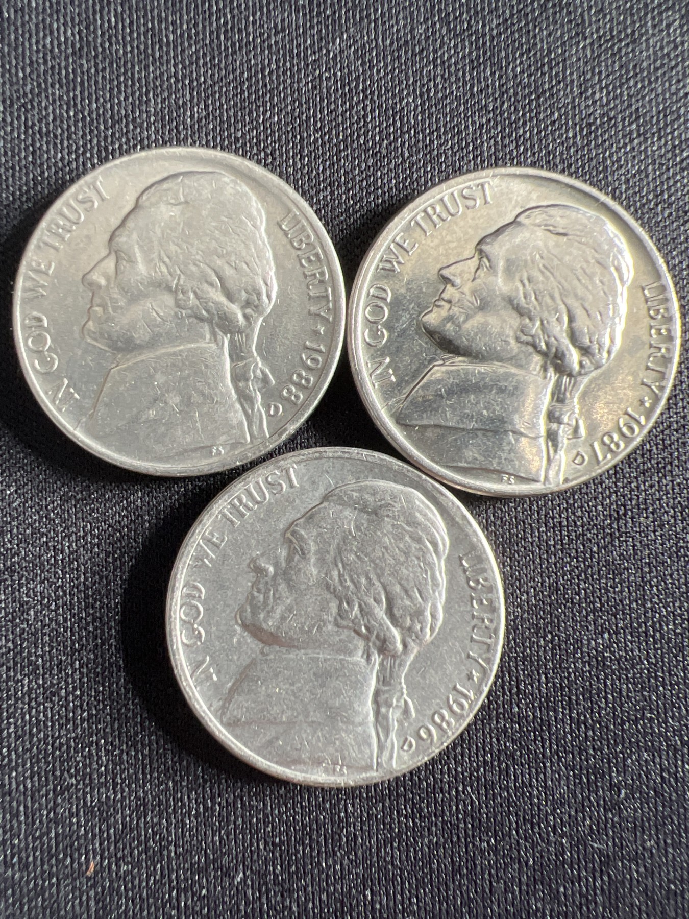 第430期 硬币专场 （无押金，捡漏，全场20包邮，偏远地区除外，接收代拍业务） 美国五美分三枚