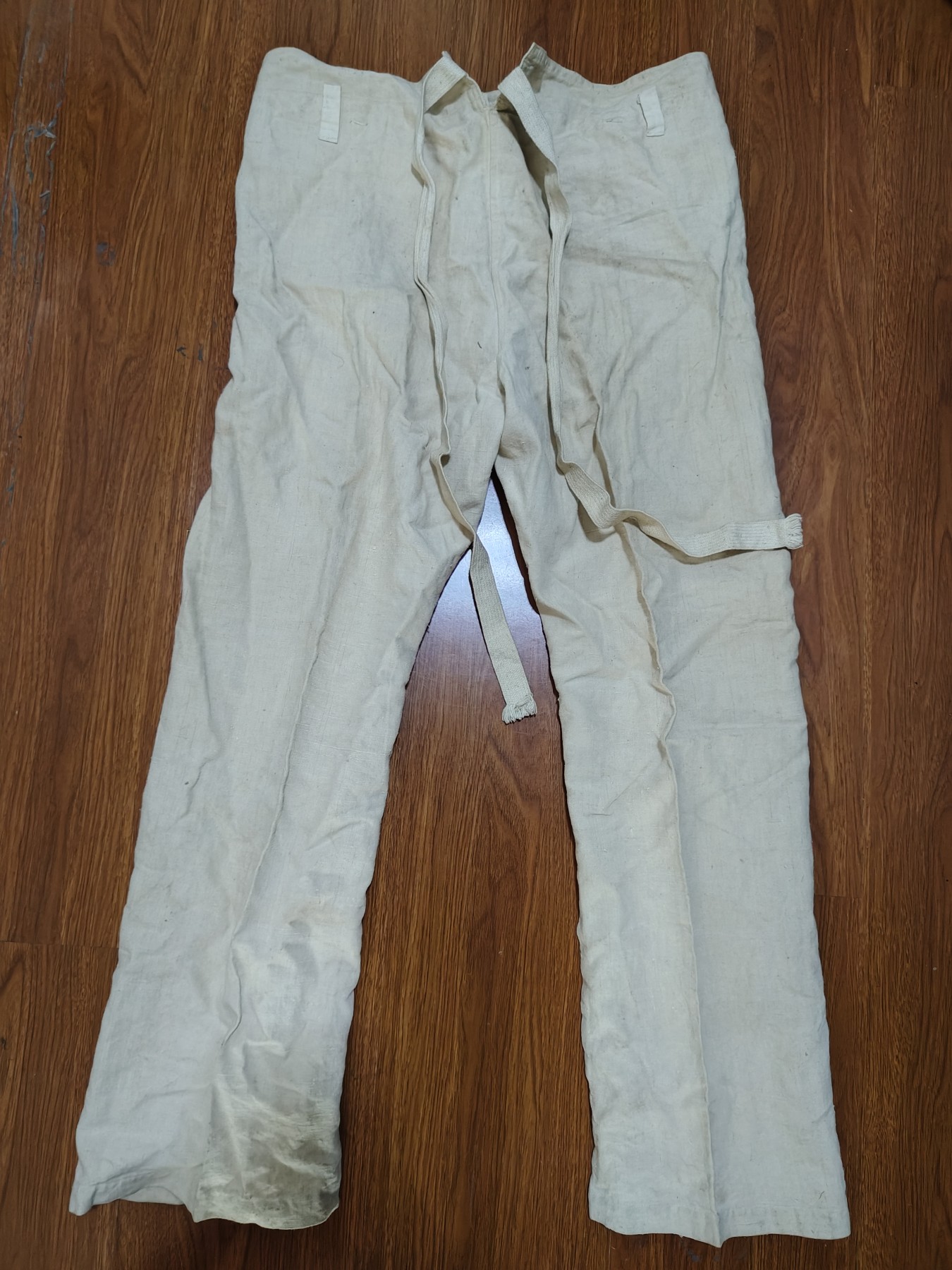 全场0元起拍 第99期 咸鱼国勋章拍卖专场 10月15日（周日）下午6：00开始 日本战时海军作业裤  腰围88 裤长100