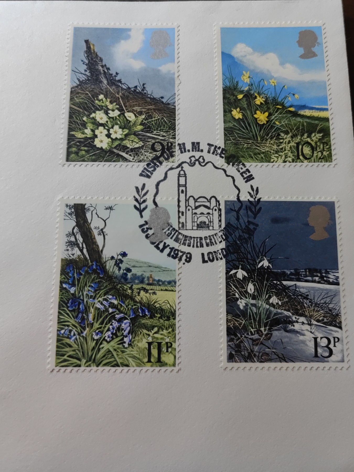 外国邮品精品专场（秒杀）第①⑤场 英国1979年 春季花卉 4枚全 