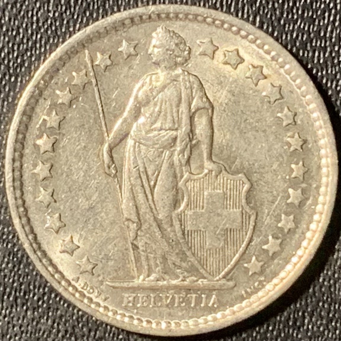 紫瑗钱币——第315期拍卖 瑞士 1962年 赫尔维蒂亚 1/2法郎 2.5克 0.835银 UNC