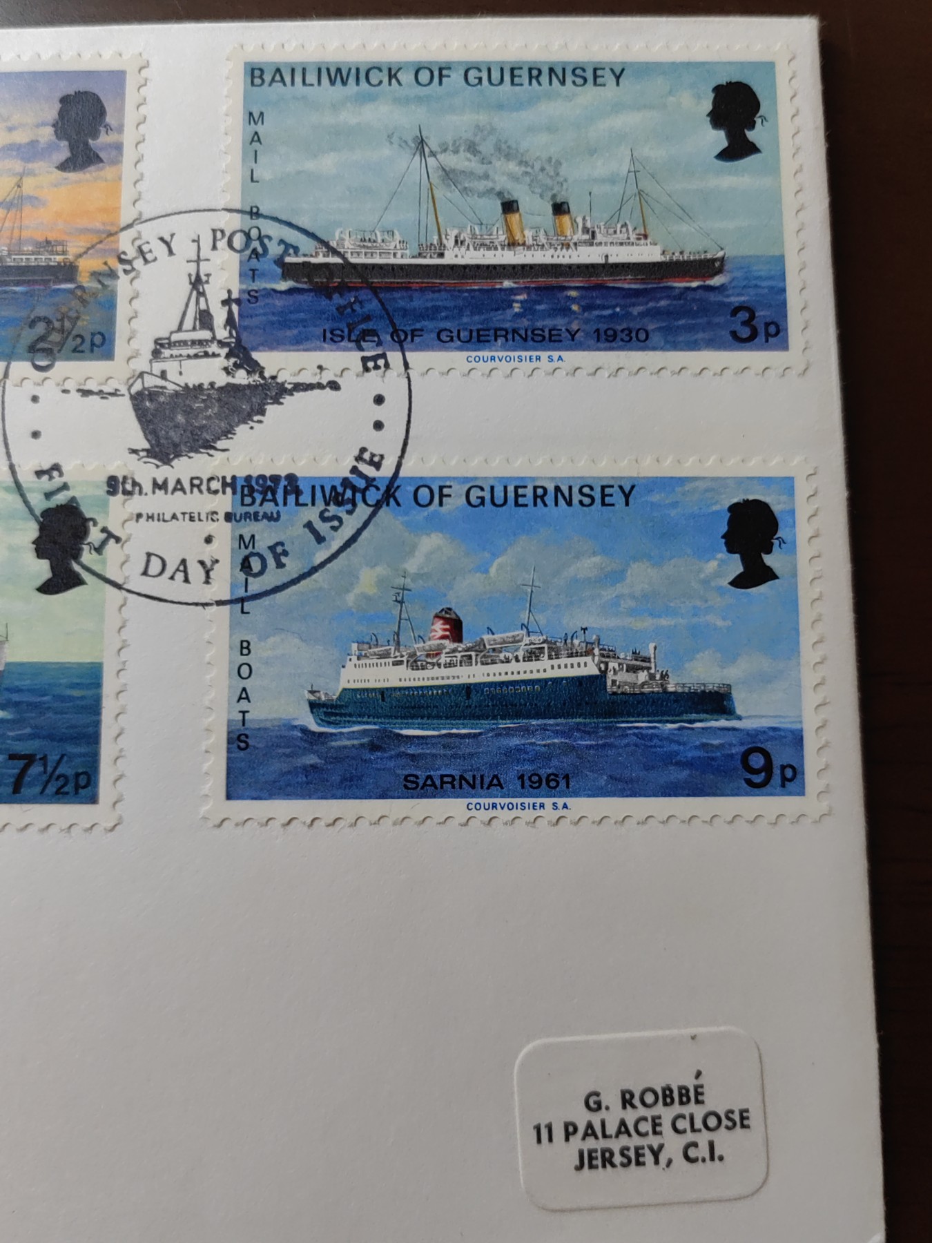 外国邮品精品专场（秒杀）第①⑤场 根西1973 邮船 首日封