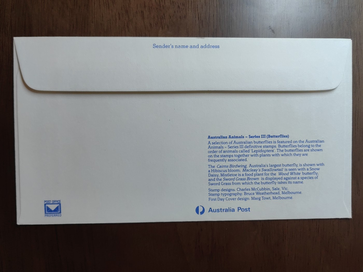 外国邮品精品专场（秒杀）第①⑤场 澳大利亚1983 蝴蝶