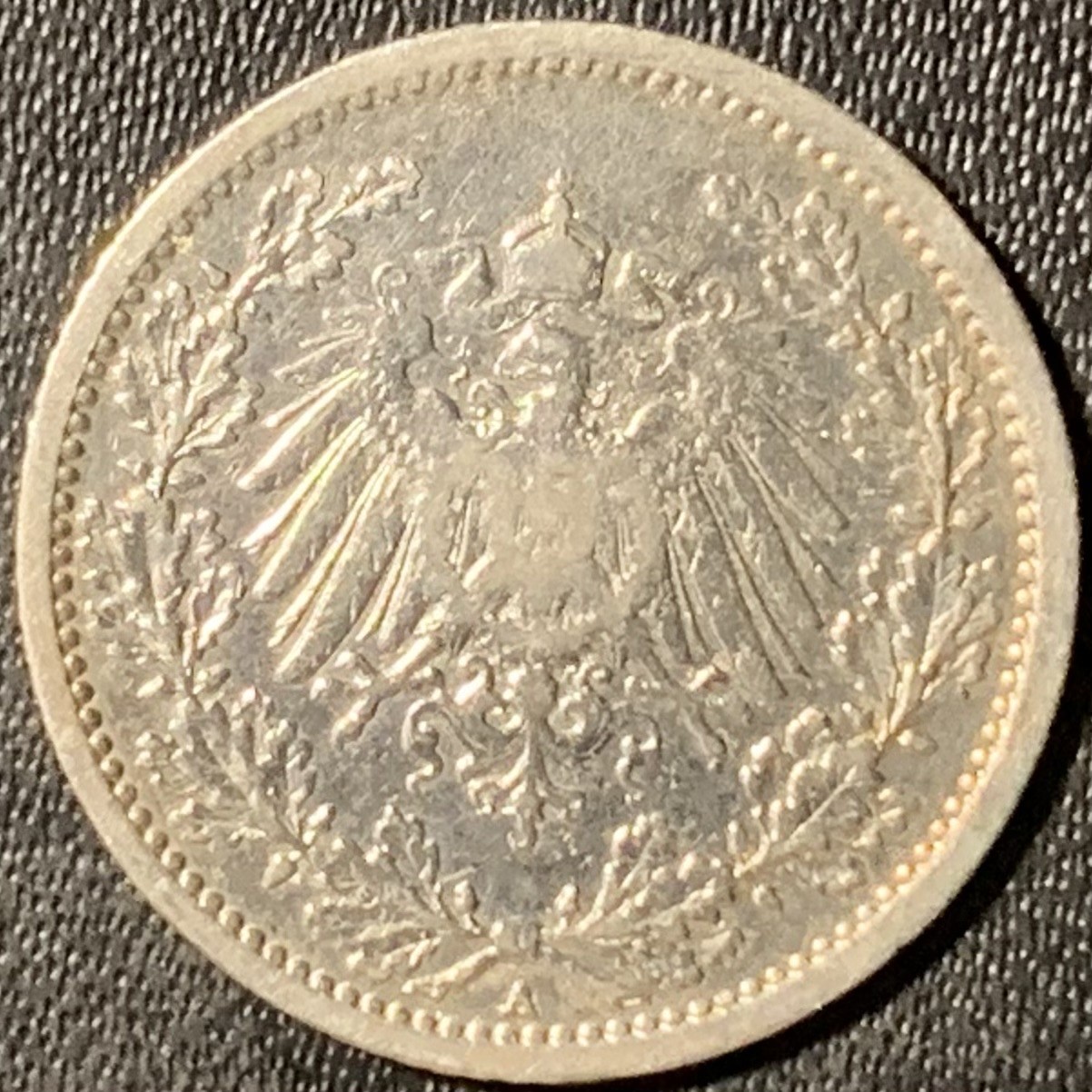 紫瑗钱币——第315期拍卖 德国 1906年 A版 第二帝国 1/2马克 银币 2.77克 0.9银