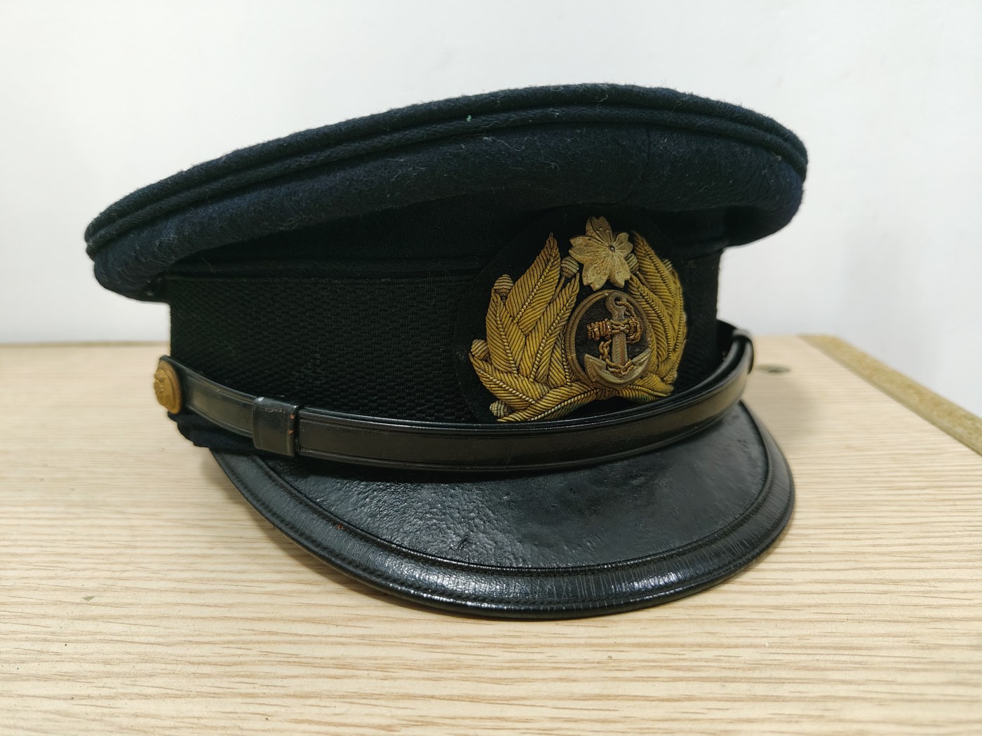 全场0元起拍 第99期 咸鱼国勋章拍卖专场 10月15日（周日）下午6：00开始 原品 美品 日本ww2时期海军将校用大檐帽 55cm