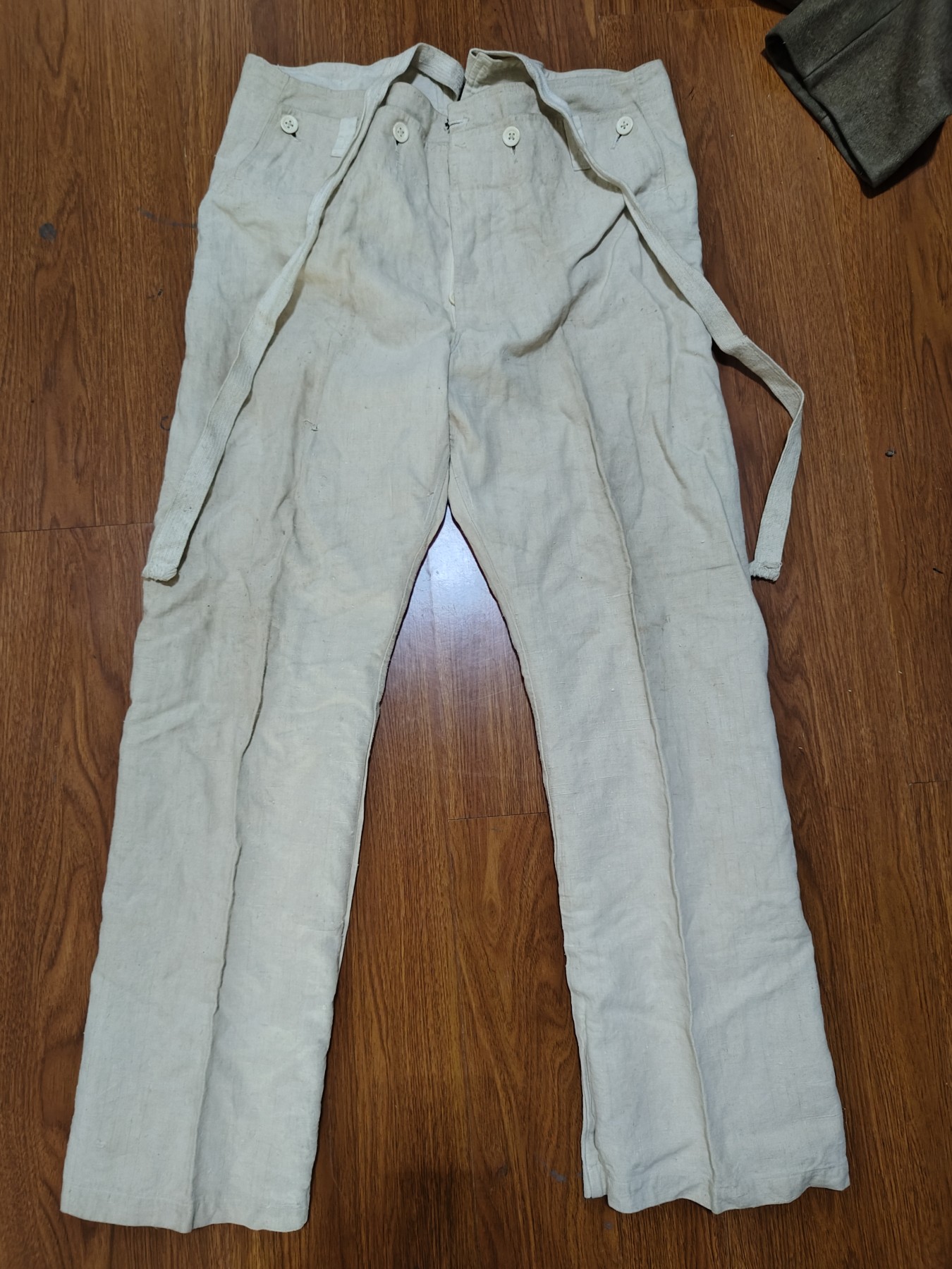 全场0元起拍 第99期 咸鱼国勋章拍卖专场 10月15日（周日）下午6：00开始 日本战时海军作业裤  腰围88 裤长100