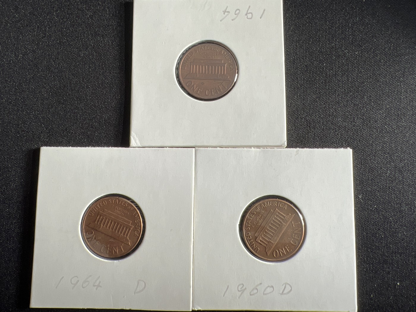 第430期 硬币专场 （无押金，捡漏，全场20包邮，偏远地区除外，接收代拍业务） 美国一美分三枚