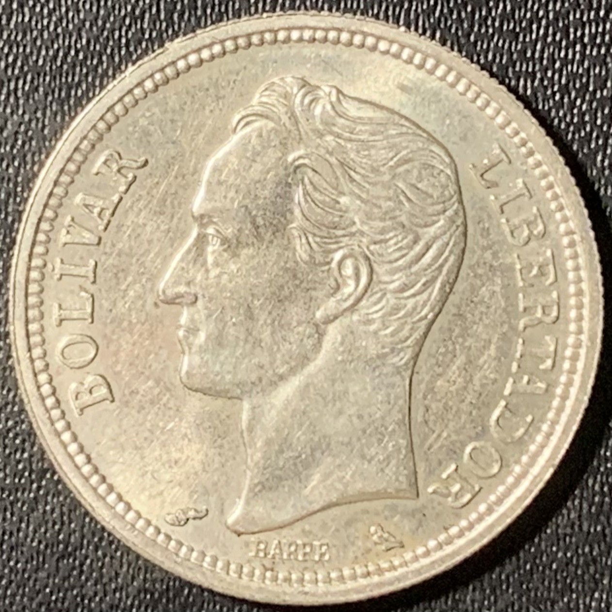 紫瑗钱币——第315期拍卖 委内瑞拉 1965年 1玻利瓦尔 5克 0.835银 UNC