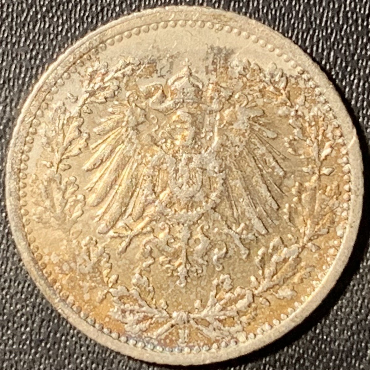 紫瑗钱币——第315期拍卖 德国 1916年 F版 第二帝国 1/2马克 银币 2.77克 0.9银