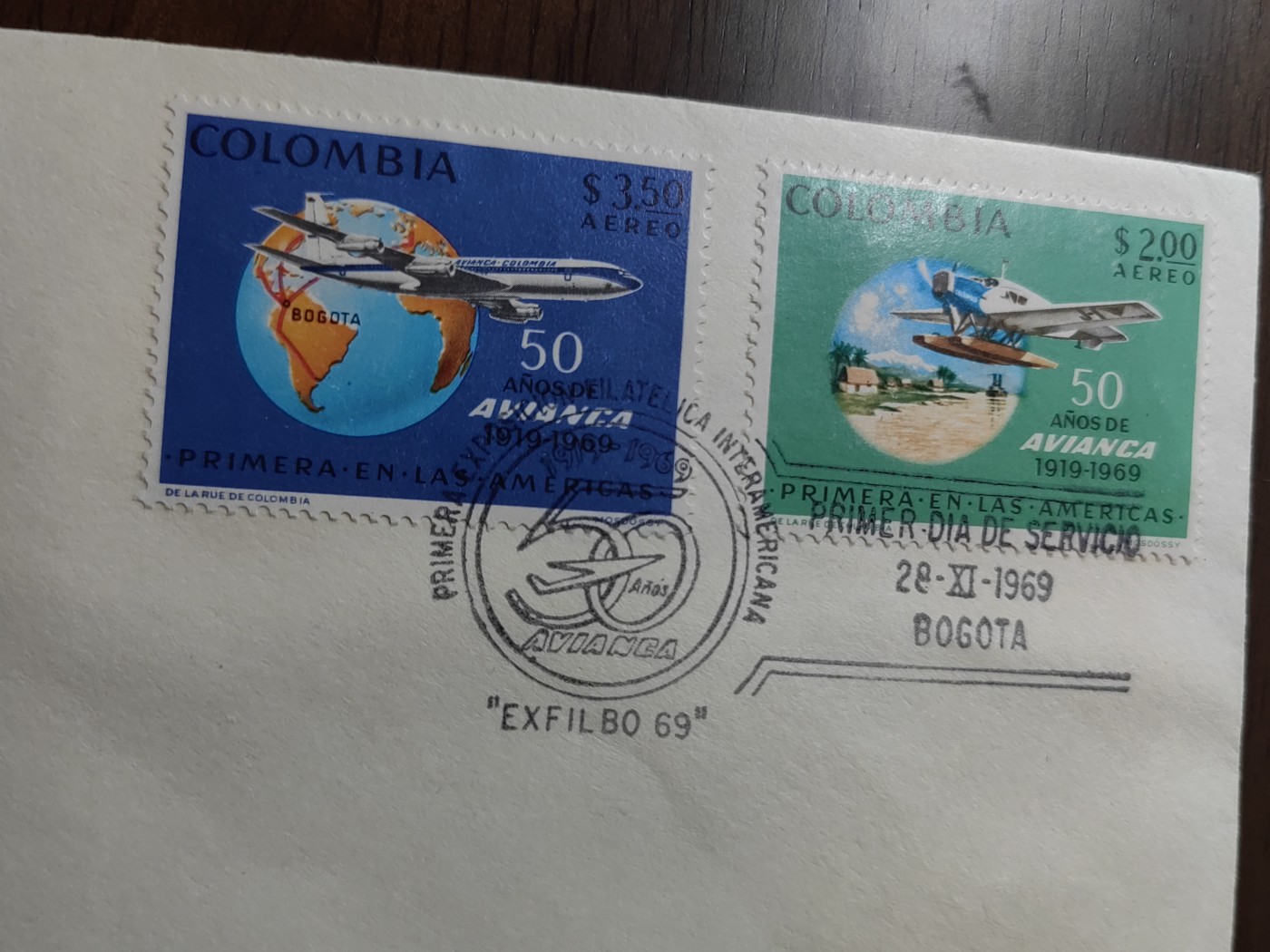 外国邮品精品专场（秒杀）第①⑤场  哥伦比亚 1969年2月  国际航空运输协会纪念