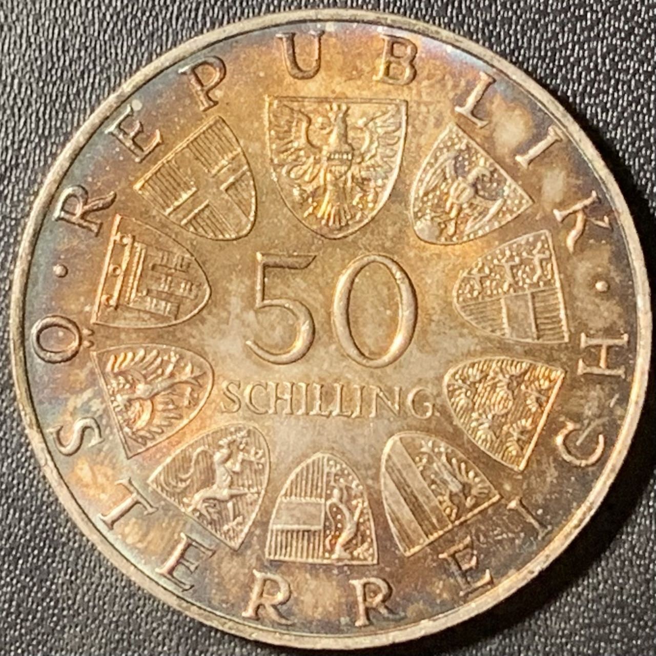 紫瑗钱币——第315期拍卖 奥地利 1970年 总统卡尔蕾纳 诞辰100周年 50先令 20克 0.9银 UNC