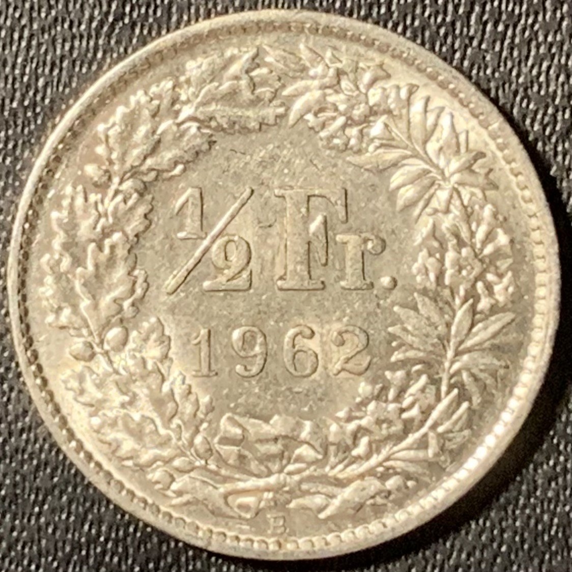 紫瑗钱币——第315期拍卖 瑞士 1962年 赫尔维蒂亚 1/2法郎 2.5克 0.835银 UNC