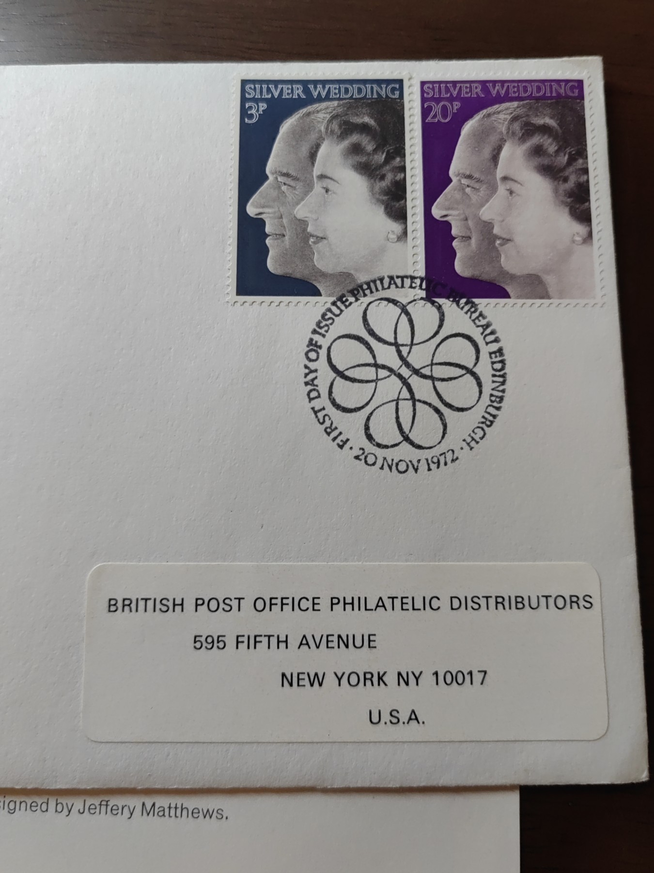 外国邮品精品专场（秒杀）第①⑤场 英国1972年  伊丽莎白二世女王和菲利普亲王 2枚全