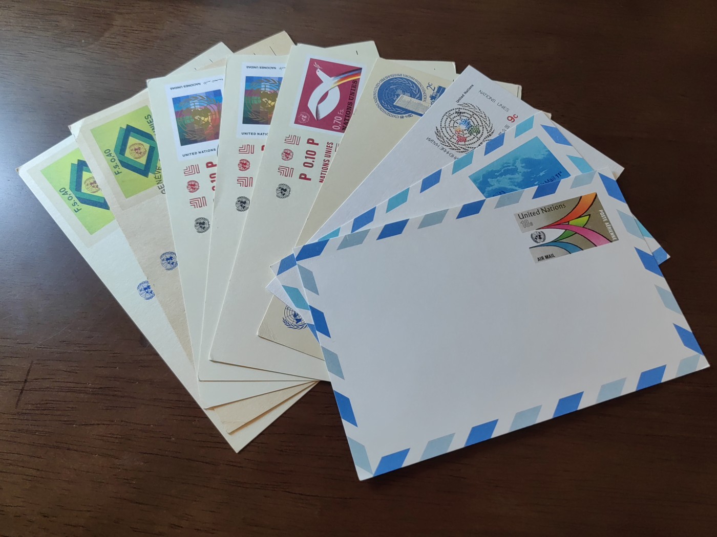 外国邮品精品专场（秒杀）第①⑤场 联合国 邮戳片9件