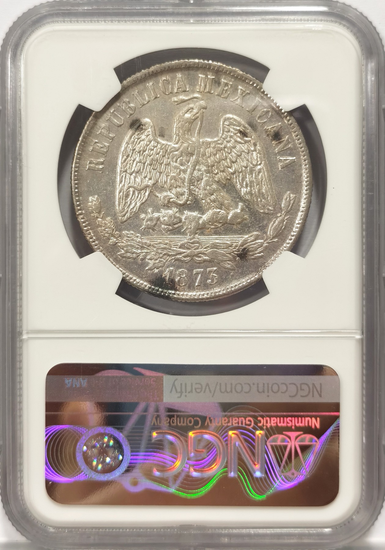 博洋堂世界钱币拍卖第047期（全场包邮） 稀少1873MO厂 天平鹰洋 NGC AU55