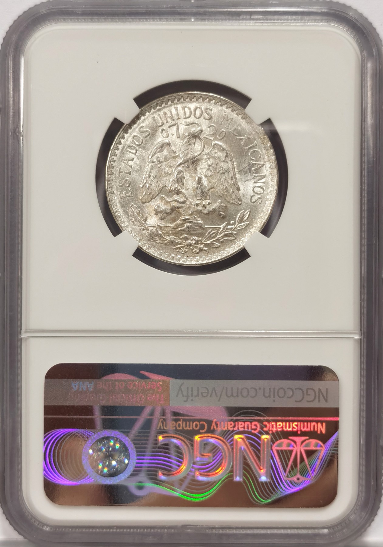 博洋堂世界钱币拍卖第047期（全场包邮） 高分墨西哥1944年50C银币 鹰洋 原光车轮转光 NGC MS64