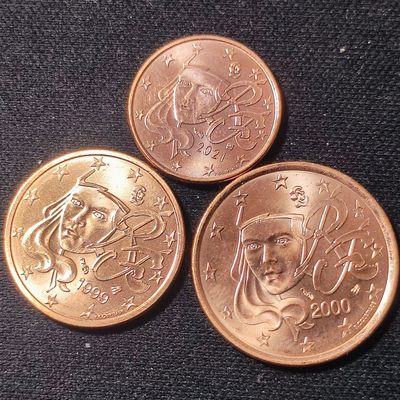 231202 全新法国欧分3枚套