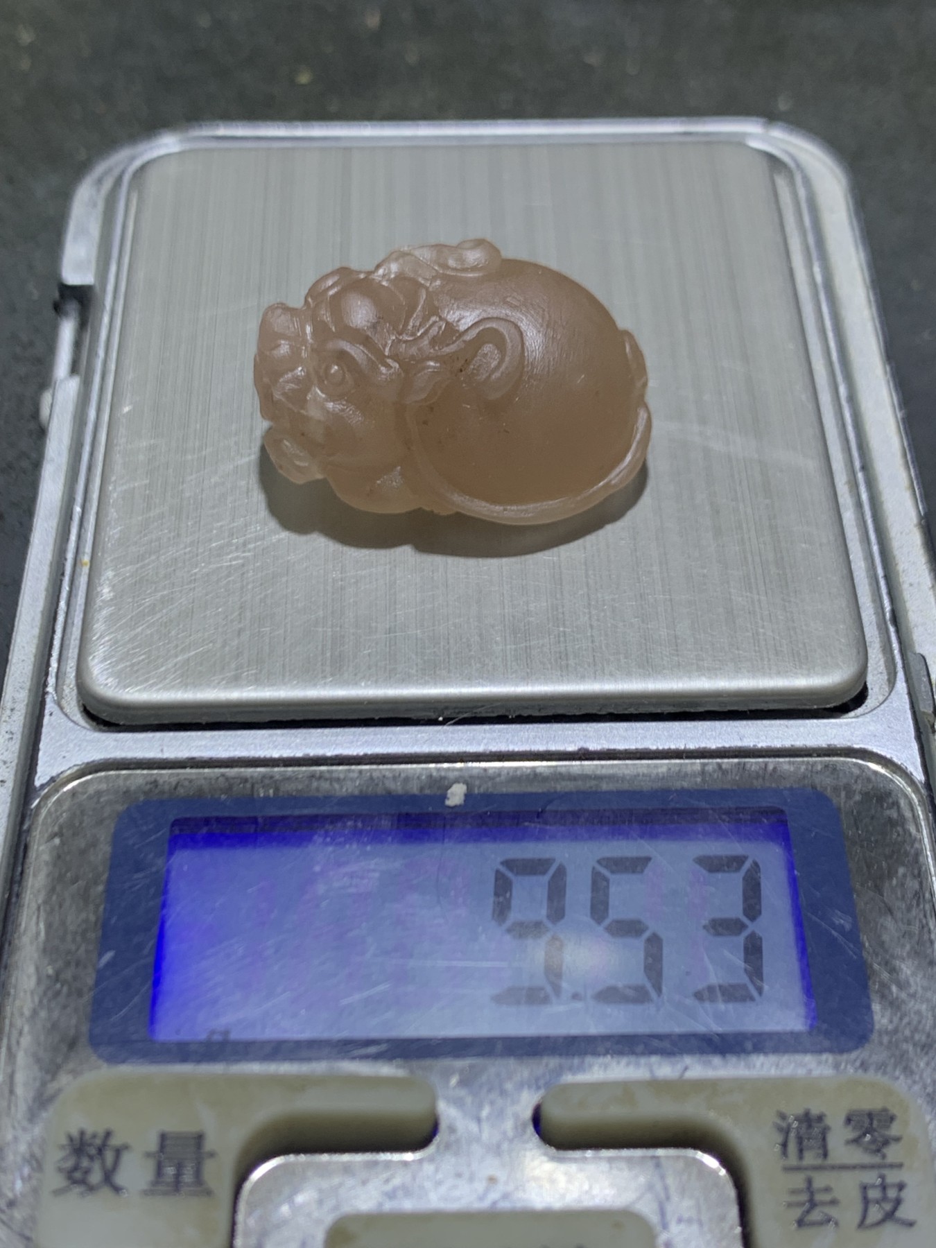精美亚光高玉化巴西玛瑙手工满工雕刻龙龟吊坠一个！