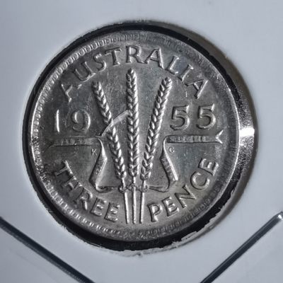 沼泽如烟--第137场 - 澳大利亚1955年3便士银币