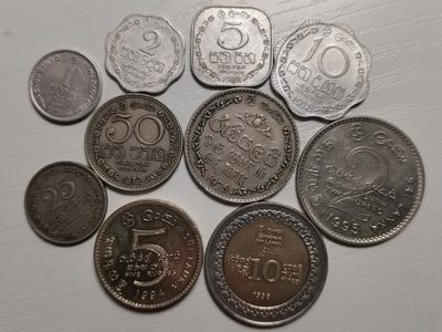 斯里兰卡 1972-1998年 套币 全10枚  - 斯里兰卡 1972-1998年 套币 全10枚 