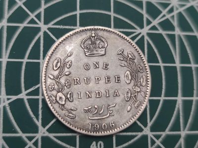 燕姐换藏第63拍 英属印度1906年爱德华七世一卢比银币