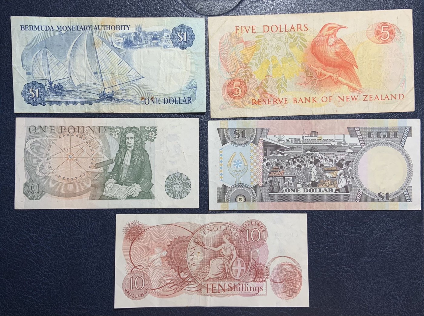 收藏联盟Quantum Auction 第296期拍卖  加拿大，英国，百慕大，巴哈马和斐济女王纸币9张 品相如图
