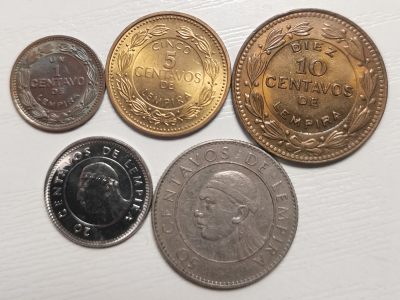 洪都拉斯 1978-1999年 套币 全5枚 - 洪都拉斯 1978-1999年 套币 全5枚