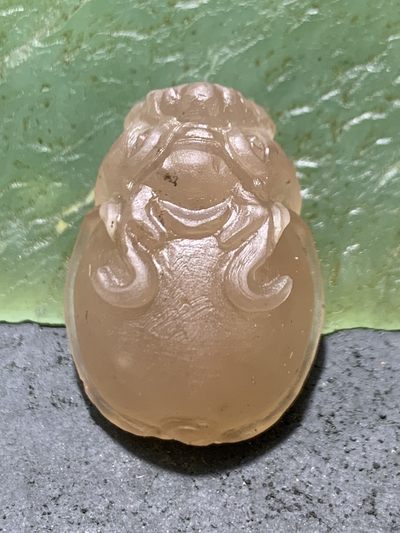 精美亚光高玉化巴西玛瑙手工满工雕刻龙龟吊坠一个！ - 精美亚光高玉化巴西玛瑙手工满工雕刻龙龟吊坠一个！