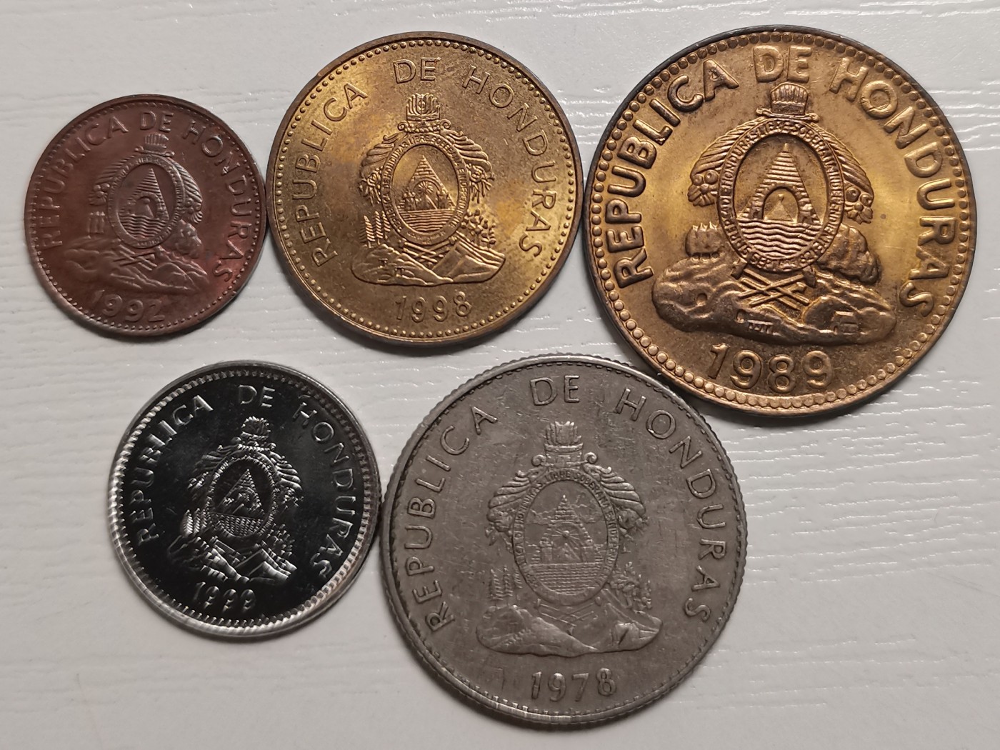 洪都拉斯 1978-1999年 套币 全5枚