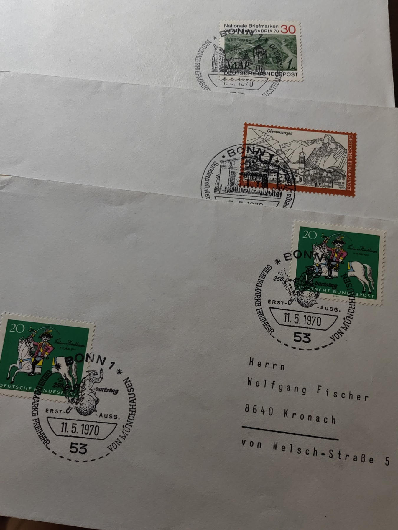 外国邮品精品专场（秒杀）第①⑤场 德国联邦纪念实寄邮封18件