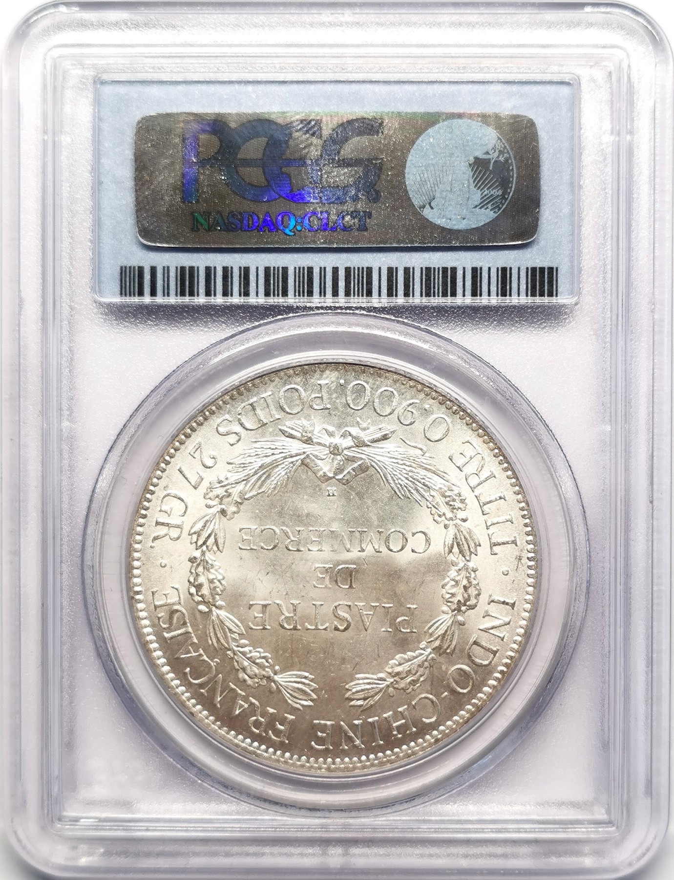 凡希社世界钱币微拍第二百五十期 荐！1921H法属印度支那皮亚斯特大银PCGS-MS64霜面银光顶级品！