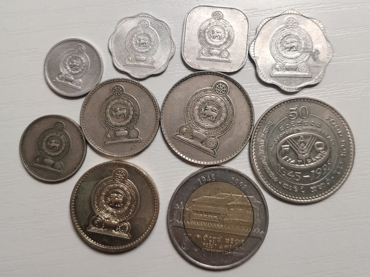 斯里兰卡 1972-1998年 套币 全10枚 