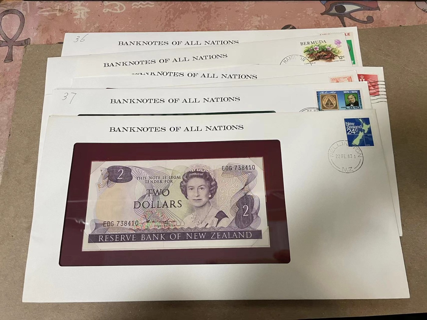 【Blue Auction】✨世界纸币精拍第380期【精】 【一组6张】多国邮币封一组 具体见详图 