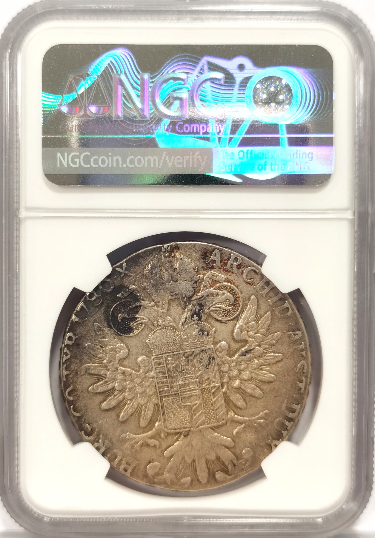 博洋堂世界钱币拍卖第047期（全场包邮） NGC AU 奥地利1780年特蕾莎大奶妈1泰勒银币，早期后铸，原味包浆