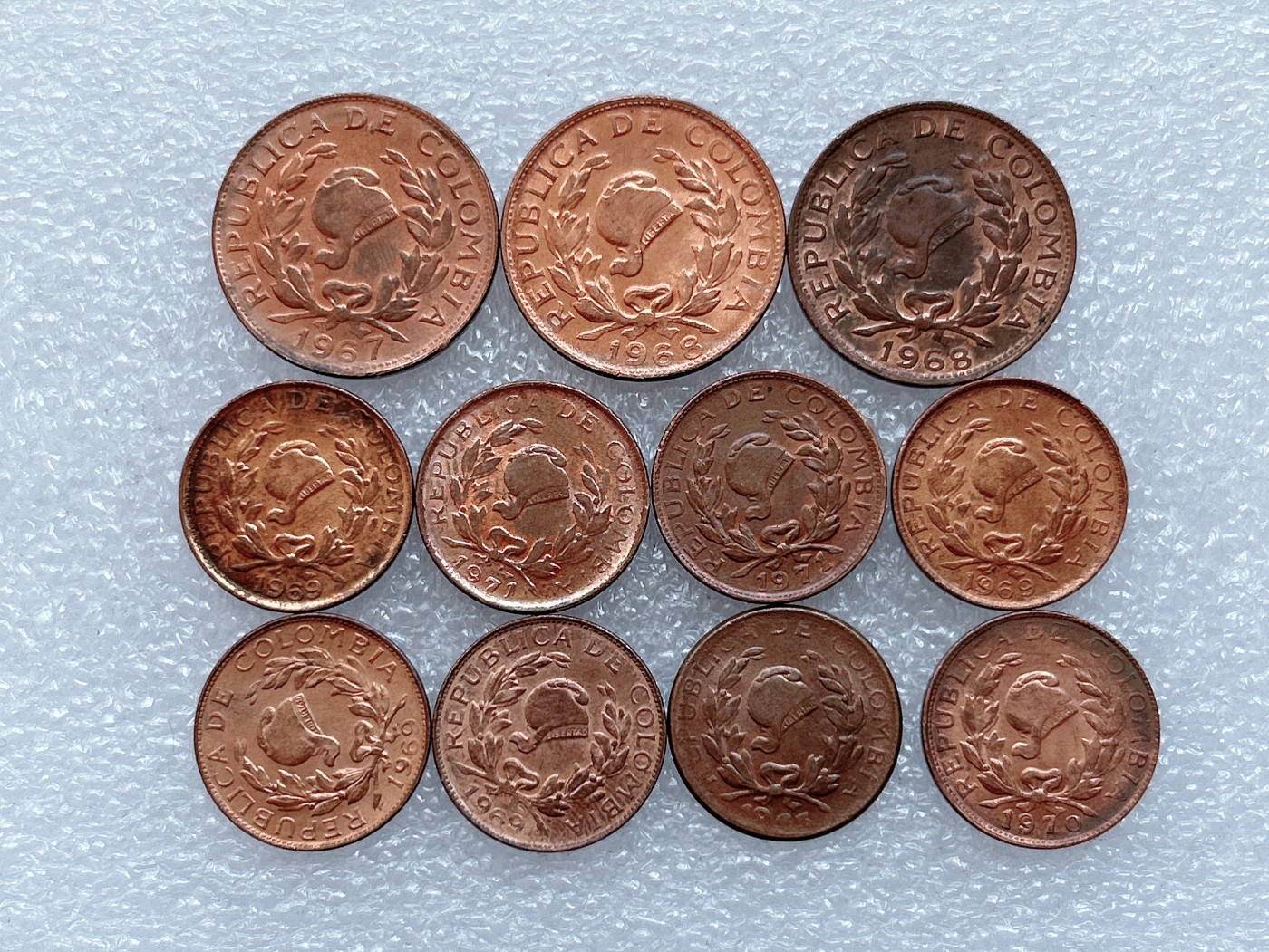 海外回流1元起拍小铺 各国钱币散币场 第1期 哥伦比亚 自由帽