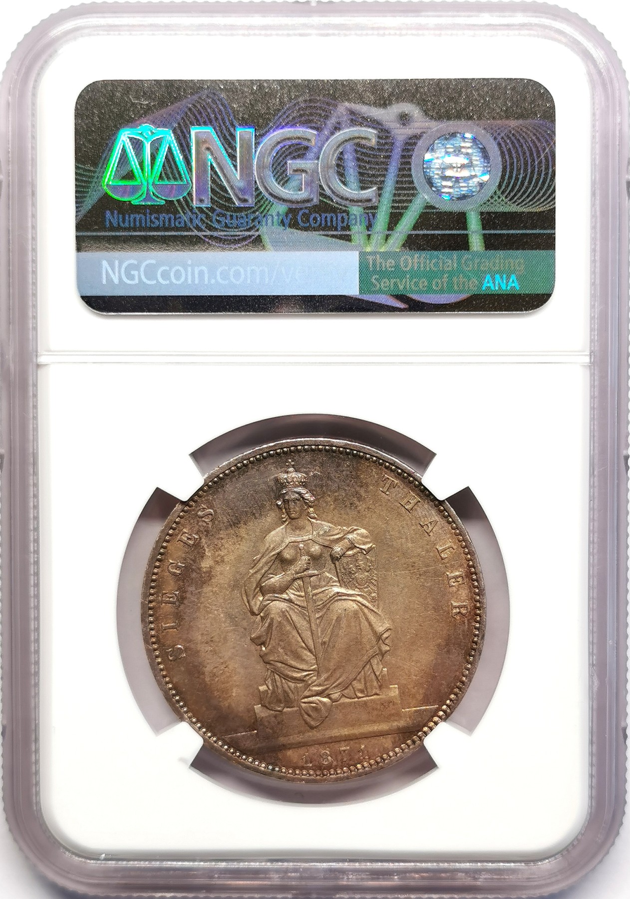 凡希社世界钱币微拍第二百五十期 1871普鲁士胜利泰勒NGC-UNCD