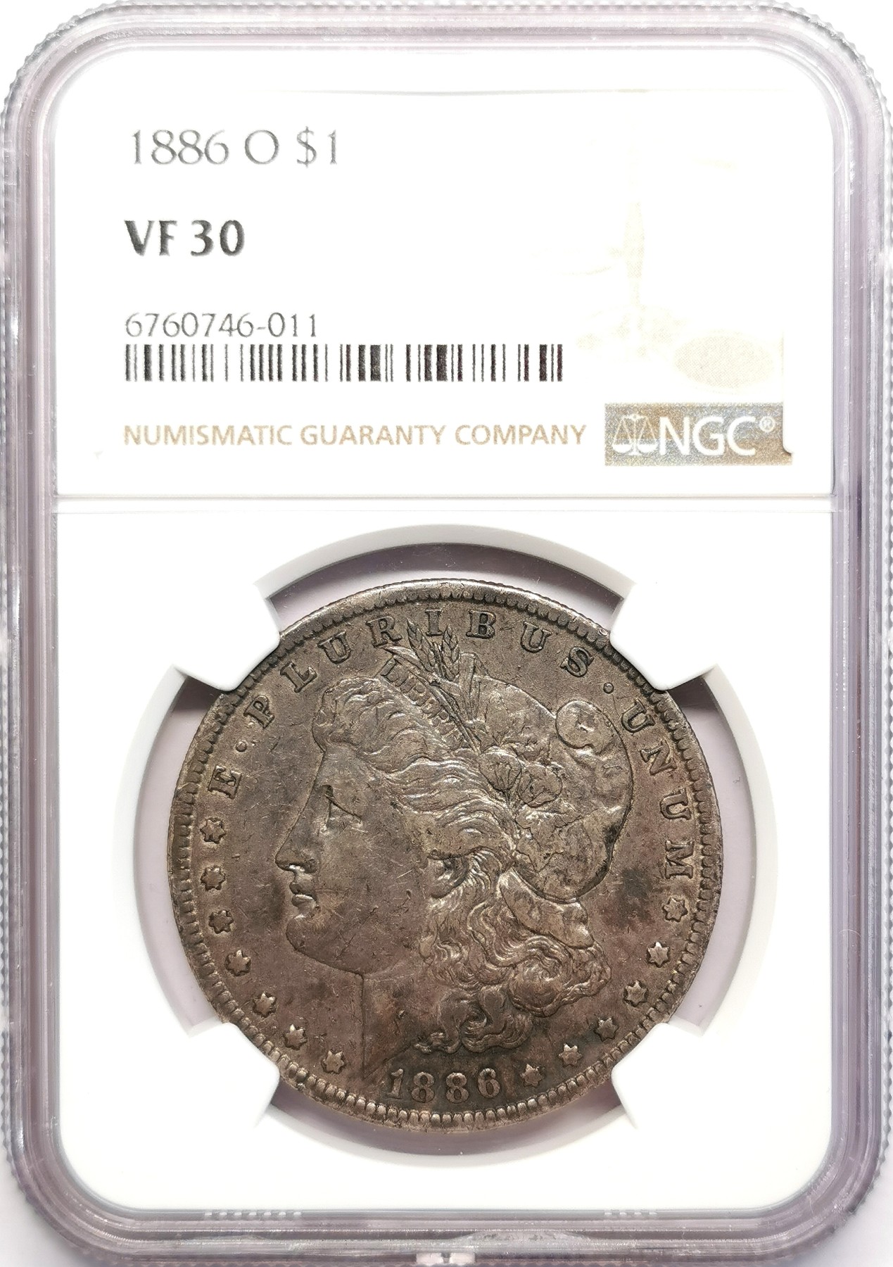 凡希社世界钱币微拍第二百五十期 1886O摩根壹元NGC-VF35