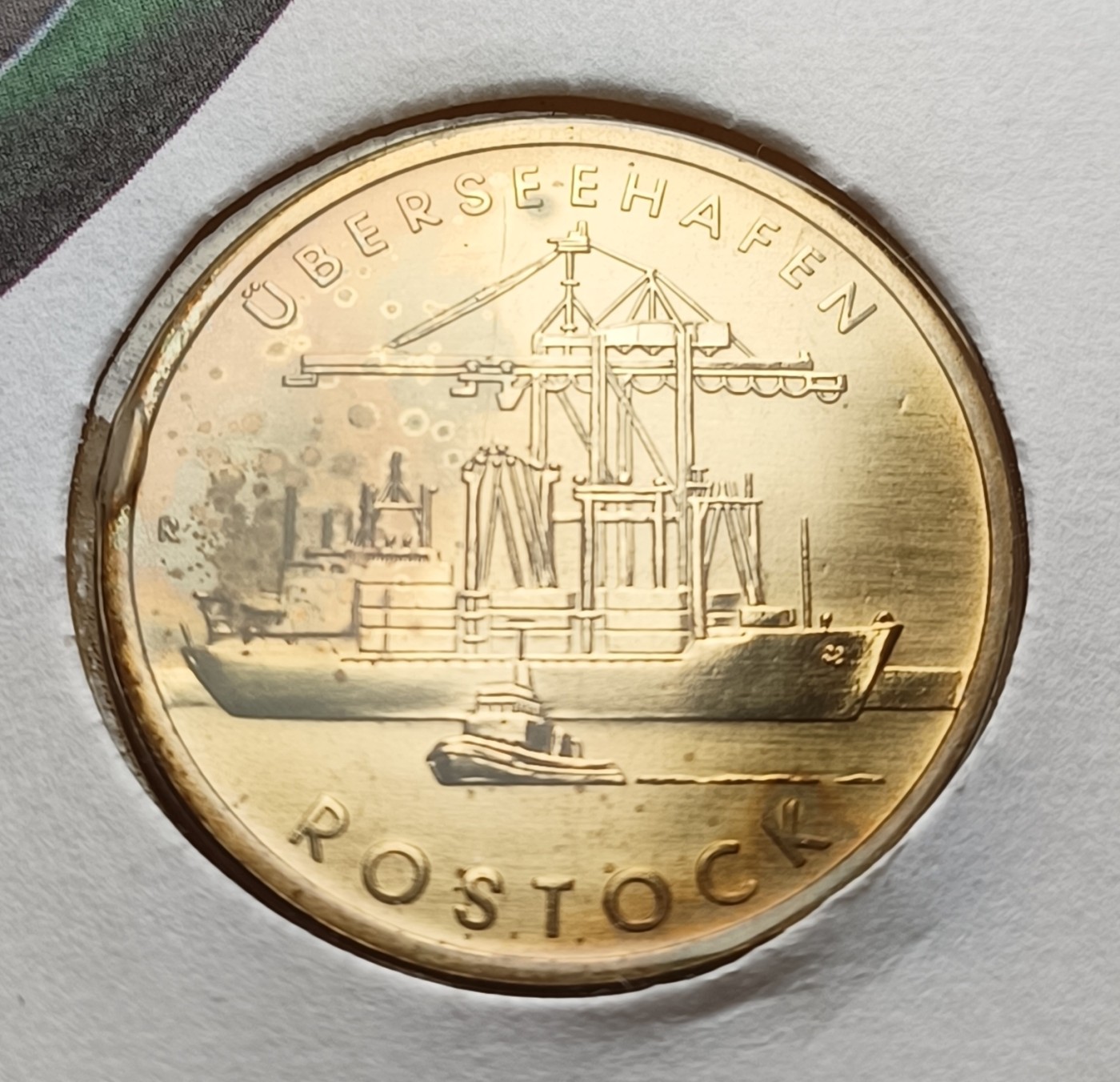 瓶子🏺第113期拍卖会  东德1988年5马克纪念币  罗斯托克港  原封