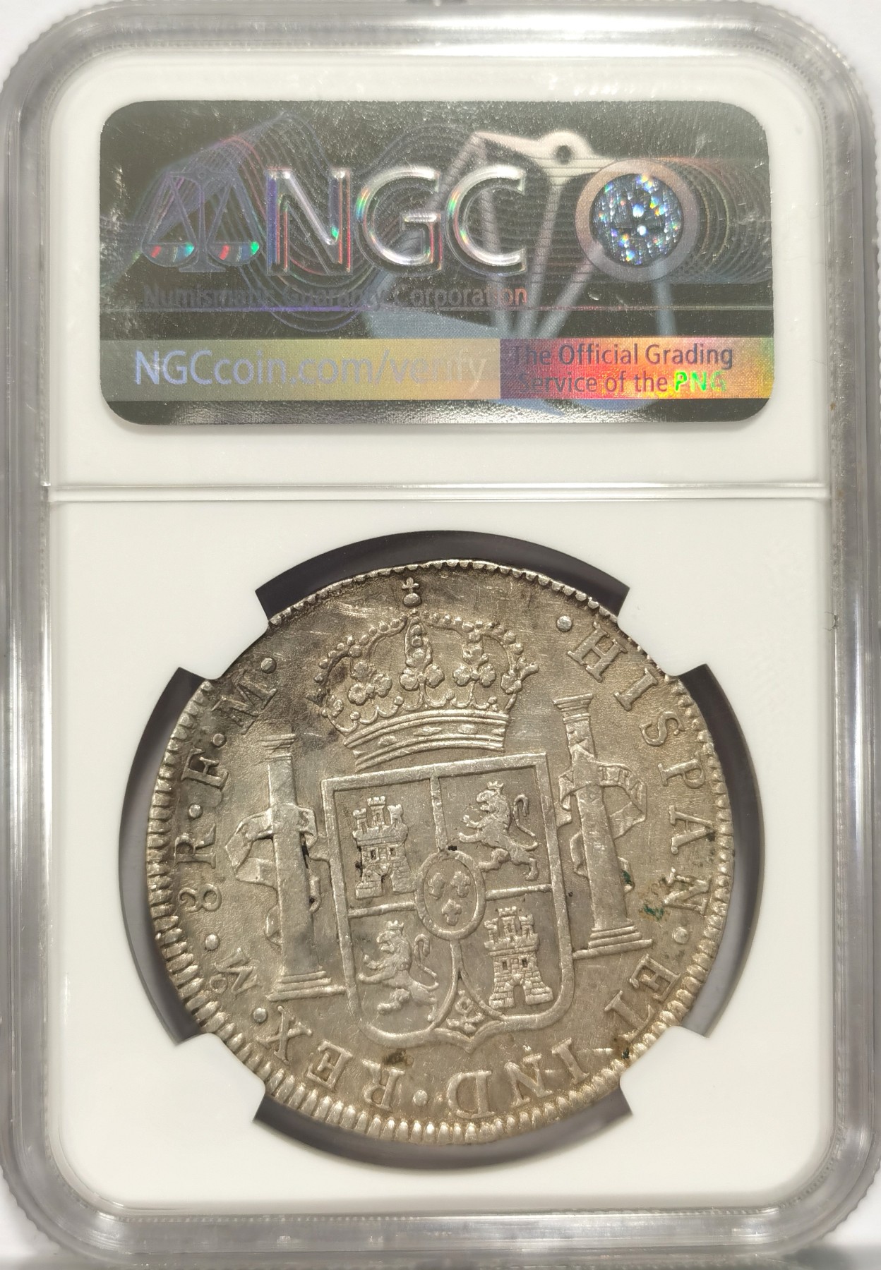 博洋堂世界钱币拍卖第047期（全场包邮） NGC XF 西属墨西哥1798年MO FM卡洛斯四世双柱银币