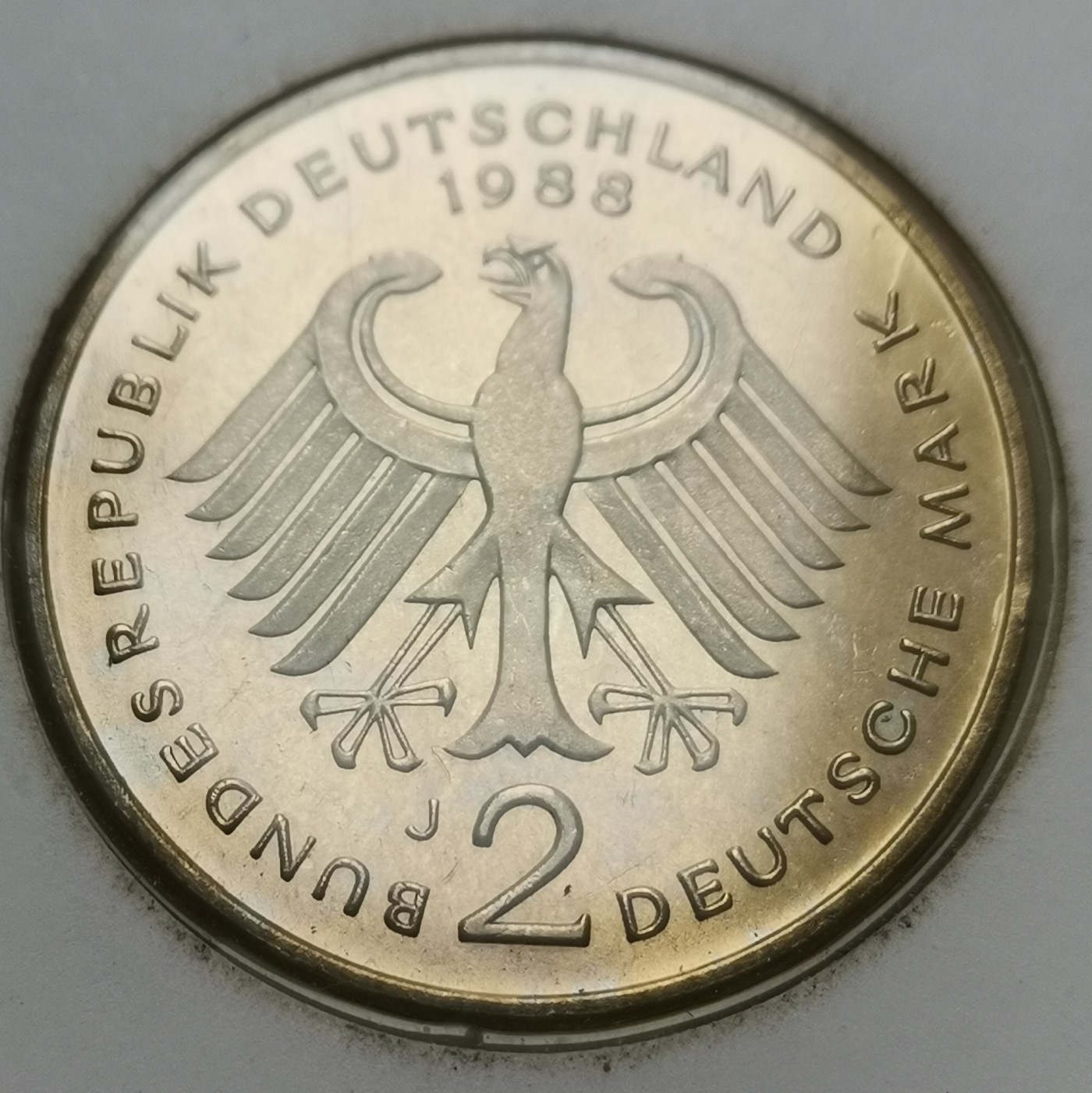 瓶子🏺第113期拍卖会  西德1989年2马克 政治家艾哈德 原封