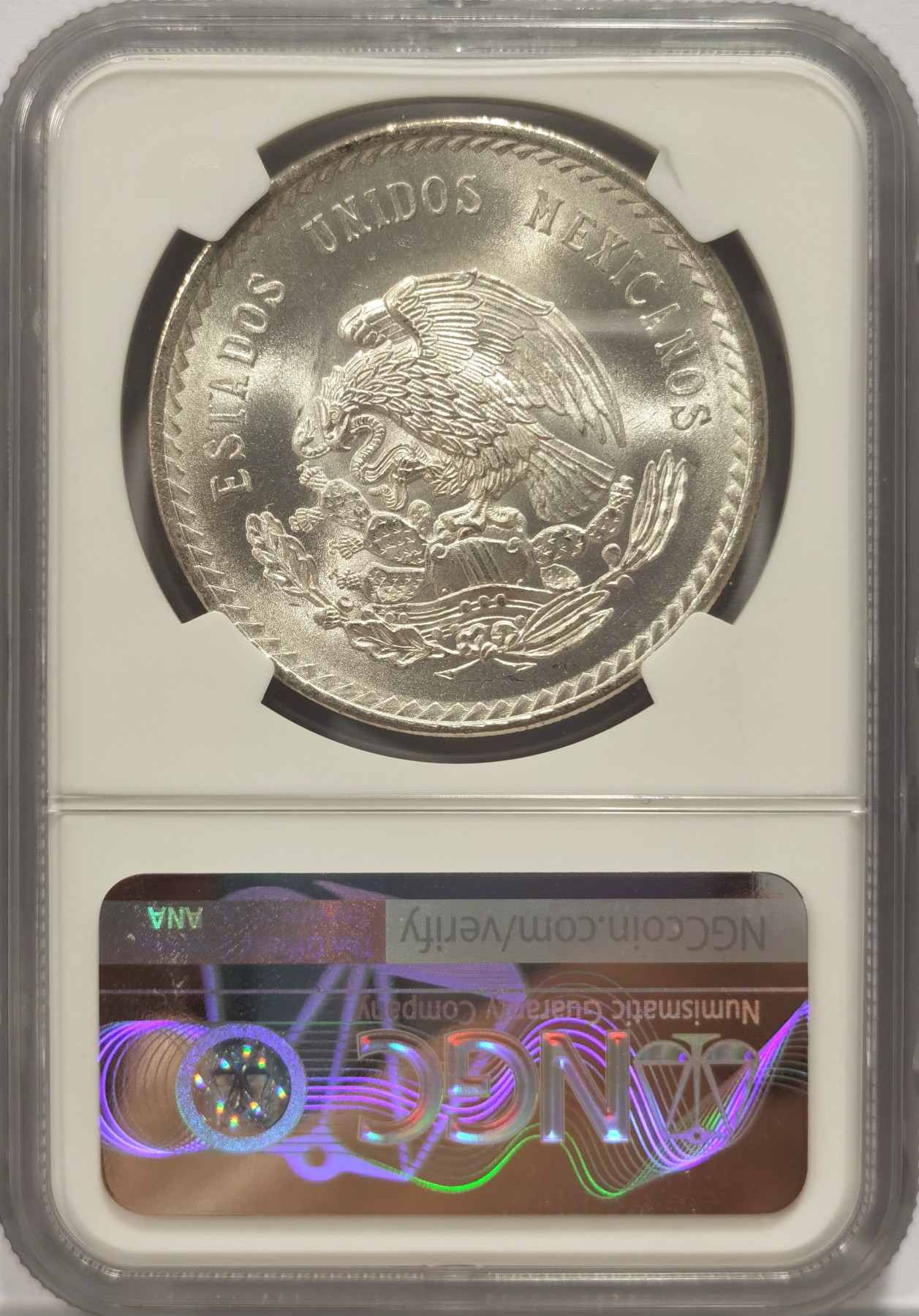 博洋堂世界钱币拍卖第047期（全场包邮） NGC MS65 墨西哥1948年玛雅人5比索大银币，上65分就很难得了