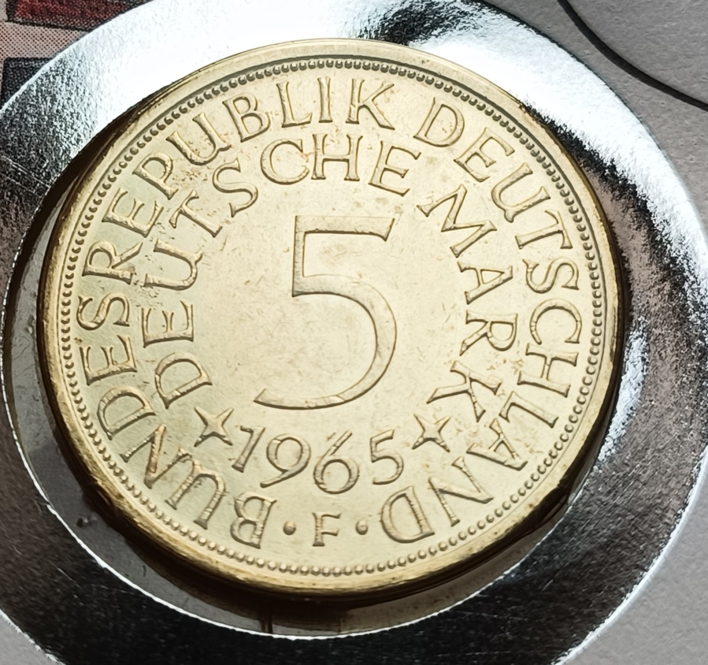 瓶子🏺第113期拍卖会  德国1993年巴登州州徽 地图 镶币纪念封 1965年5马克银币