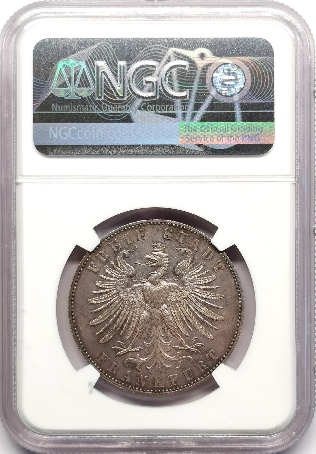 凡希社世界钱币微拍第二百五十期 1862法兰克福射击节纪念泰勒NGC-AUD