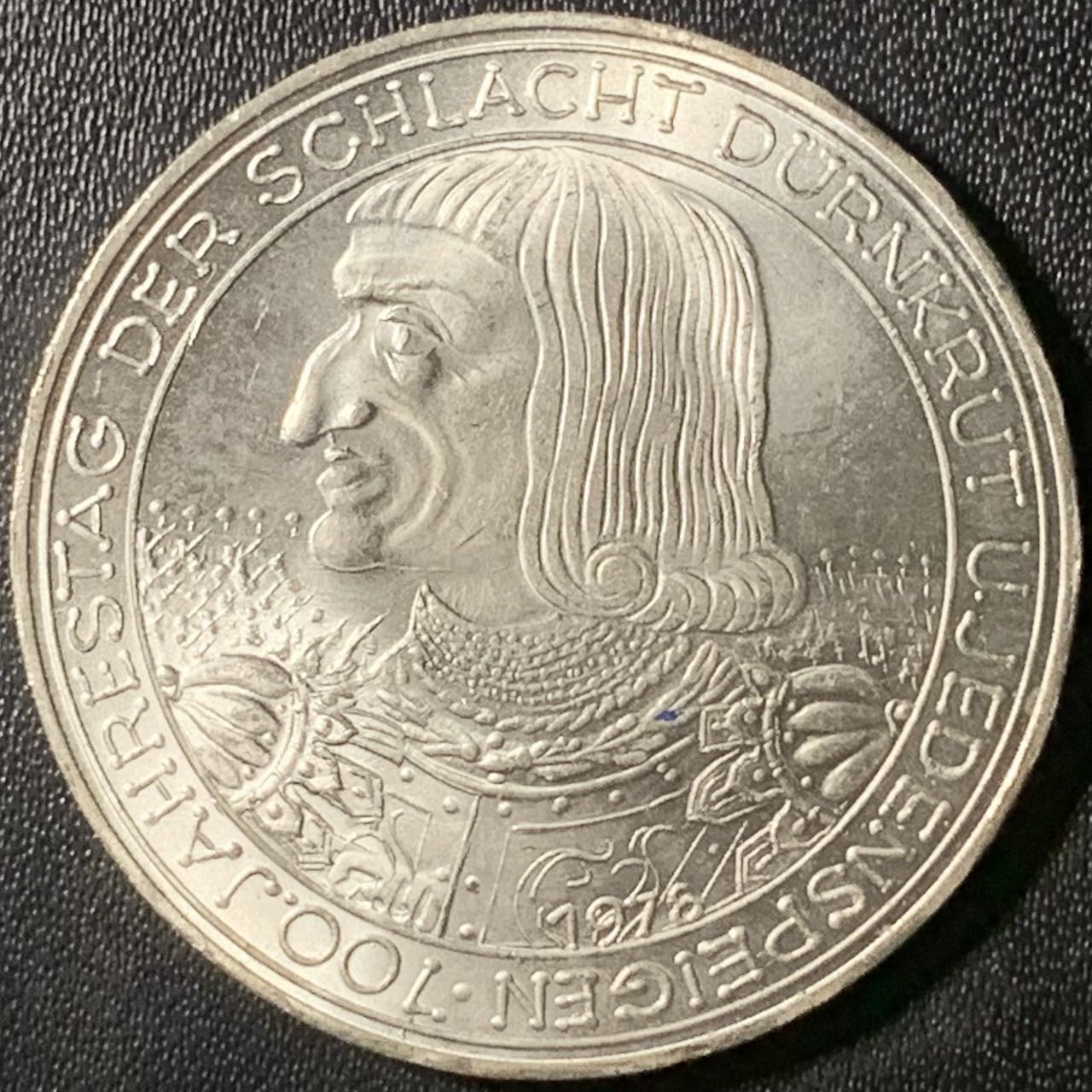 紫瑗钱币——第315期拍卖 奥地利 1978年 迪恩克鲁特战役700周年 100先令 24克 0.64银 UNC
