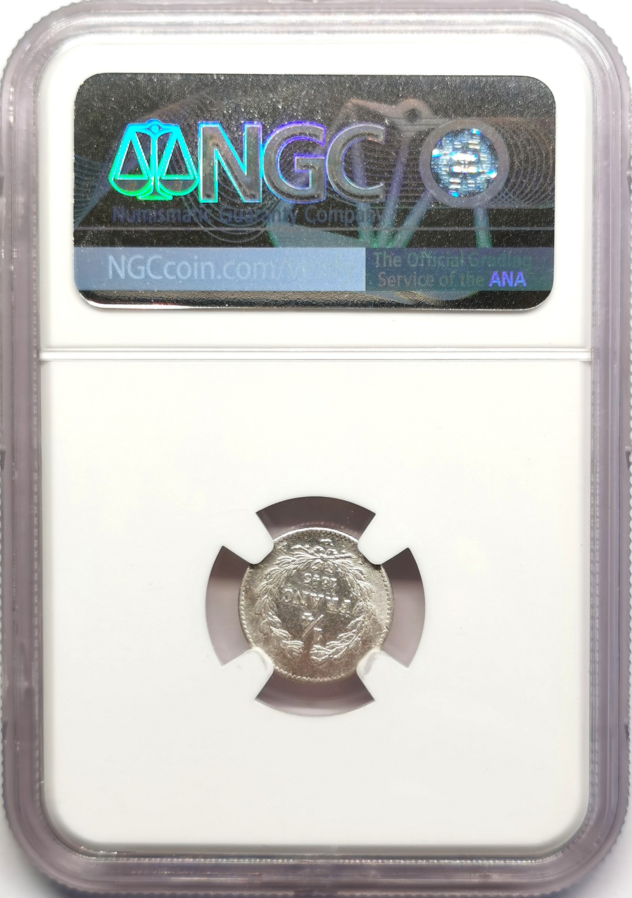 凡希社世界钱币微拍第二百五十期 1843法国1/4法郎银币NGC-AUD