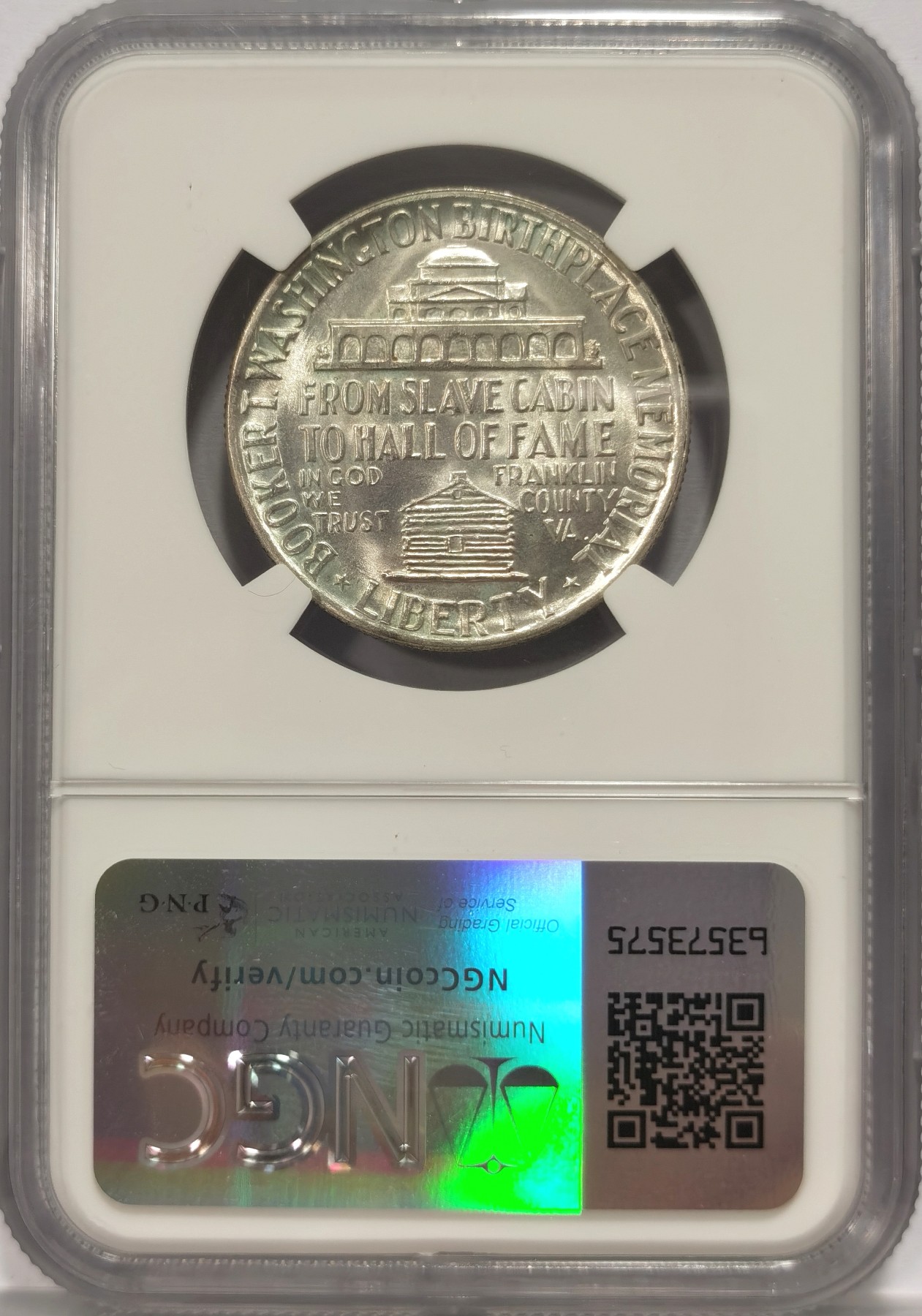 博洋堂世界钱币拍卖第047期（全场包邮） NGC MS63  美国1946年布克-华盛顿半美元纪念银币